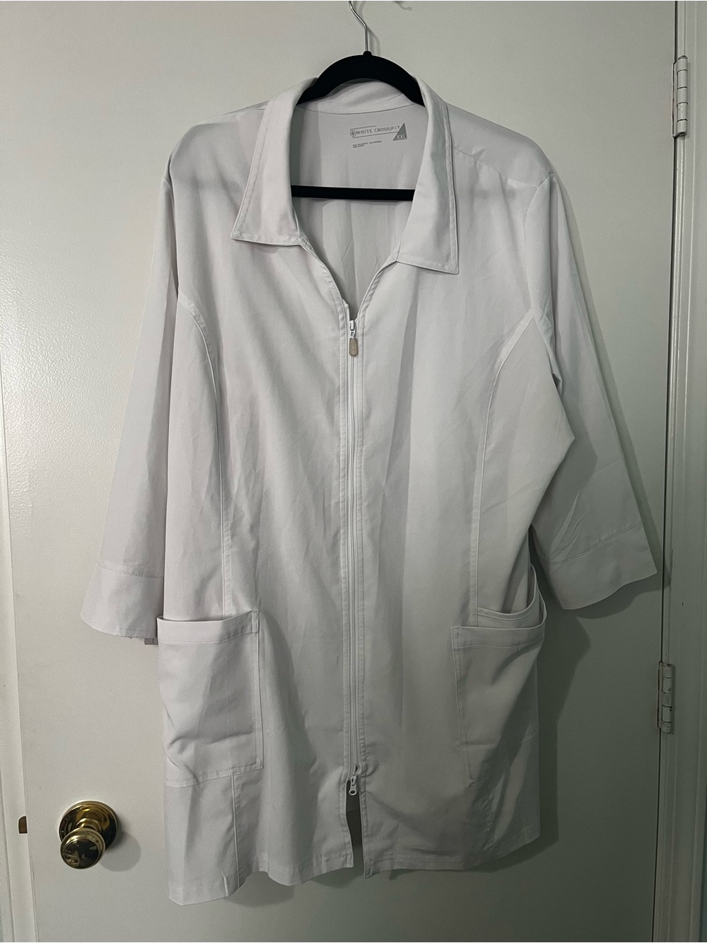 White Cross Women's White Zip-Front Utility Jacket